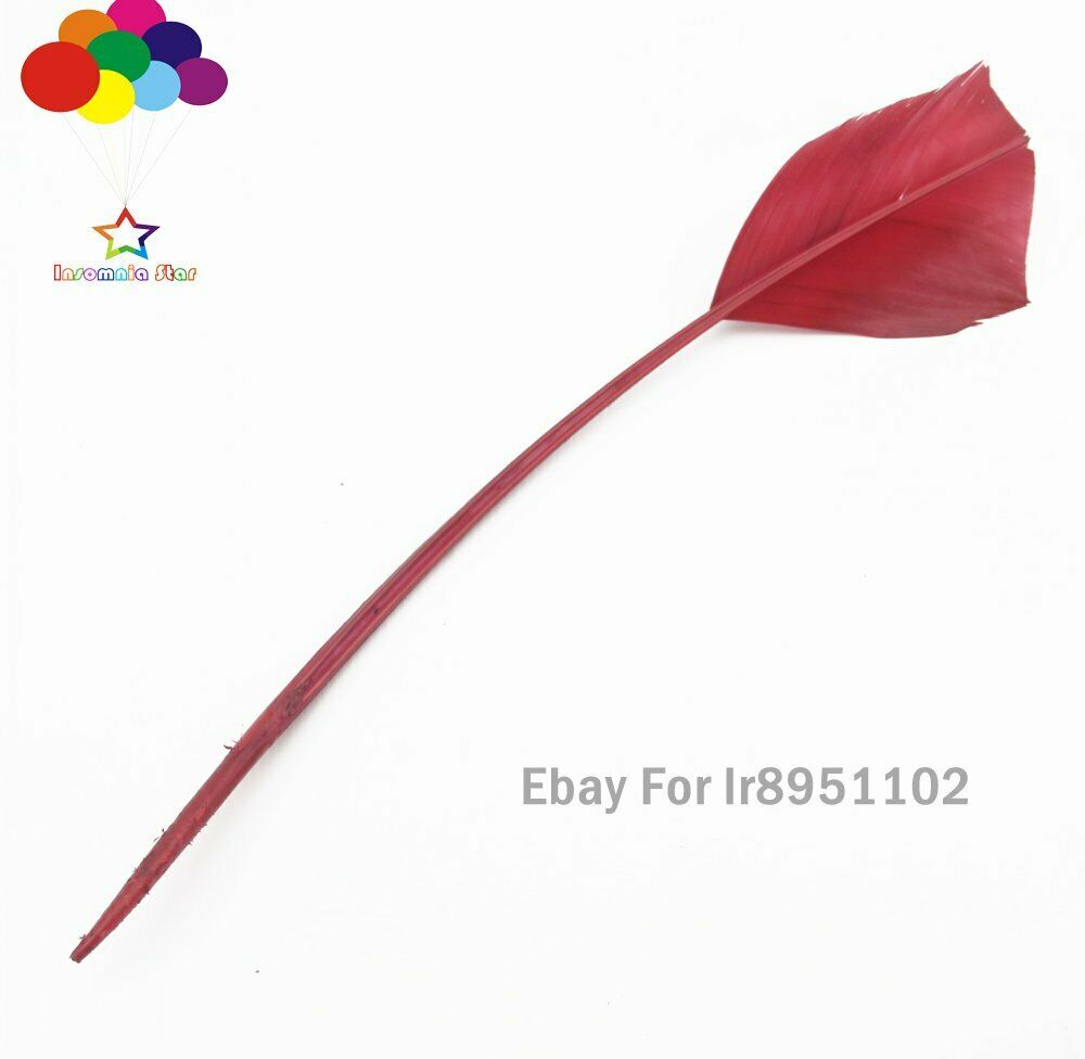Red 100pcs 28-35cm turkey wing feathers 11-14inch Plume Carnival decoration Diy