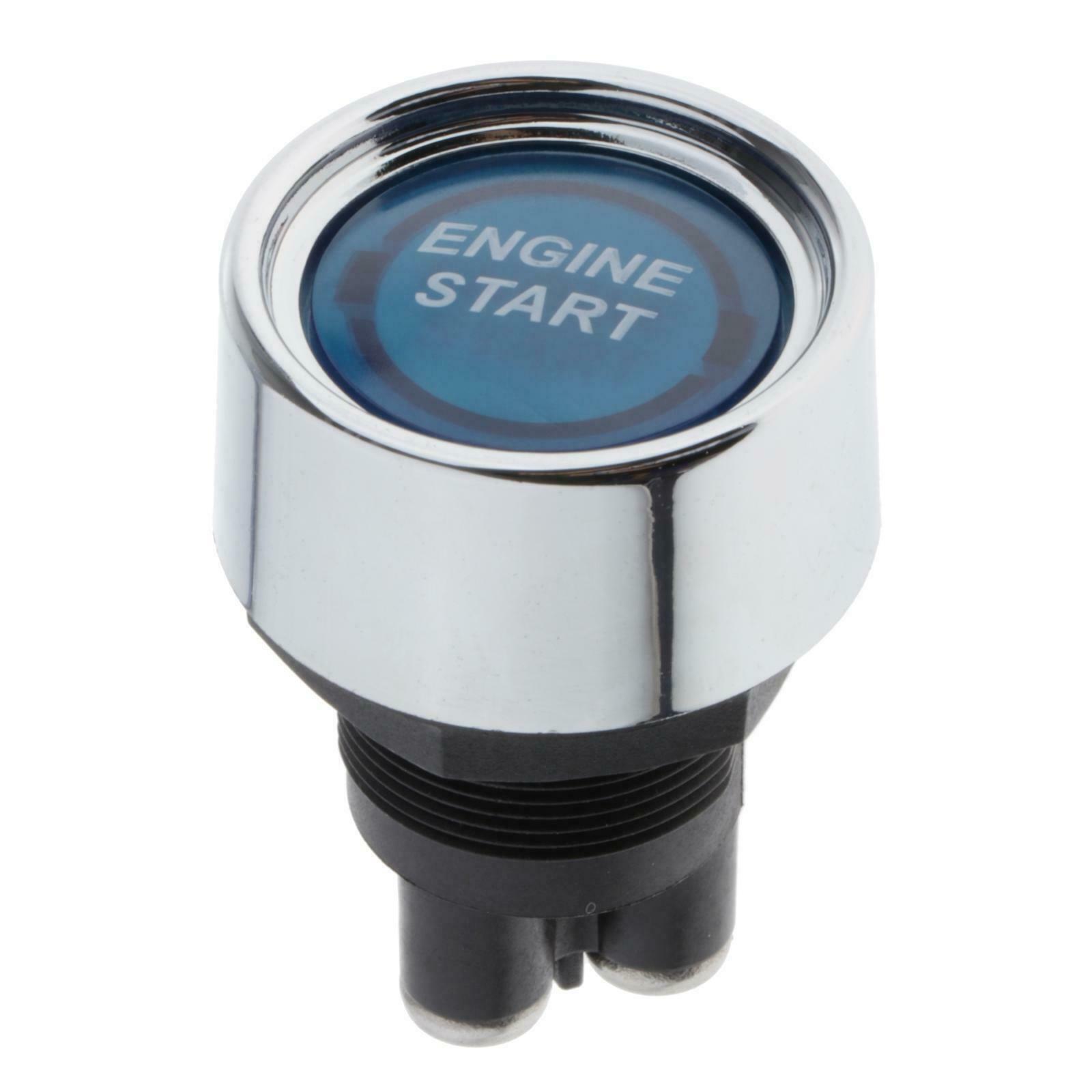 Universal Engine Start Push Button Switch for Boats Racing Vehicles Blue