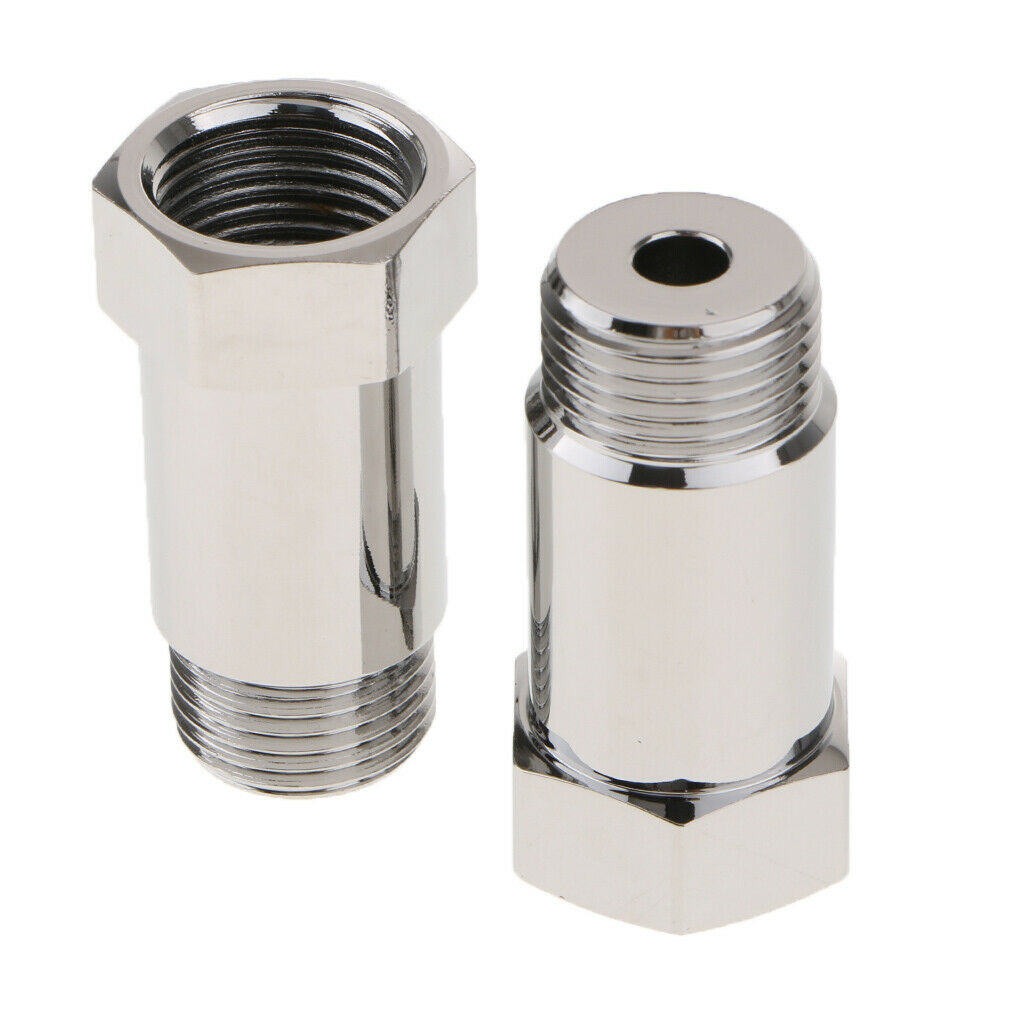 2 Pieces 45mm Straight  M18*1.5mm O2 Oxygen Sensor Bung Extension Spacer