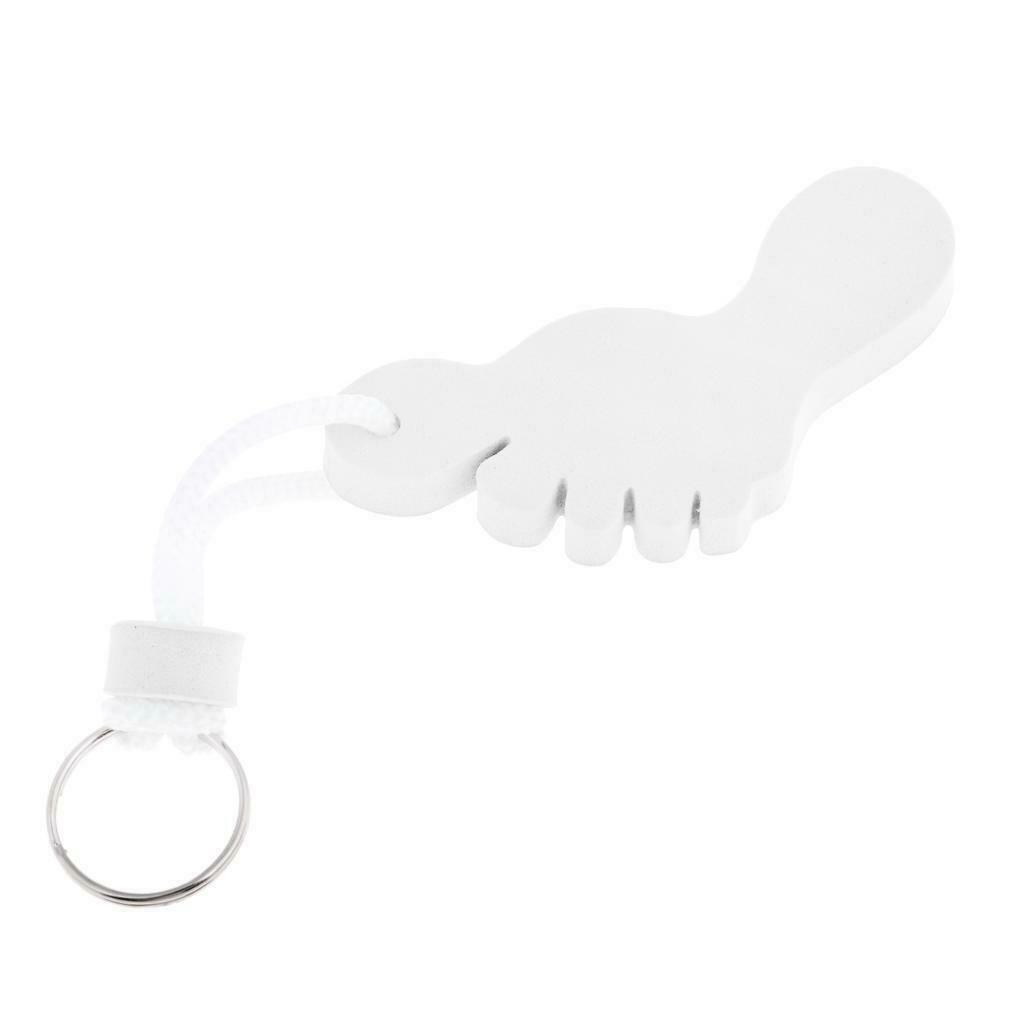 5X Foot Shaped Foam Safety Floating Keyring for Boating Yachting Sailing White