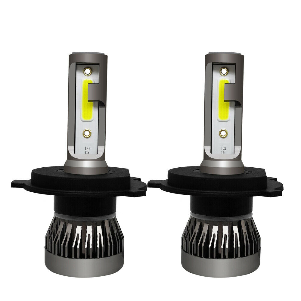 H4 HB2 9003 Mini Led Headlight 6000K White Bulbs Kit Super Bright COB Chip IP68