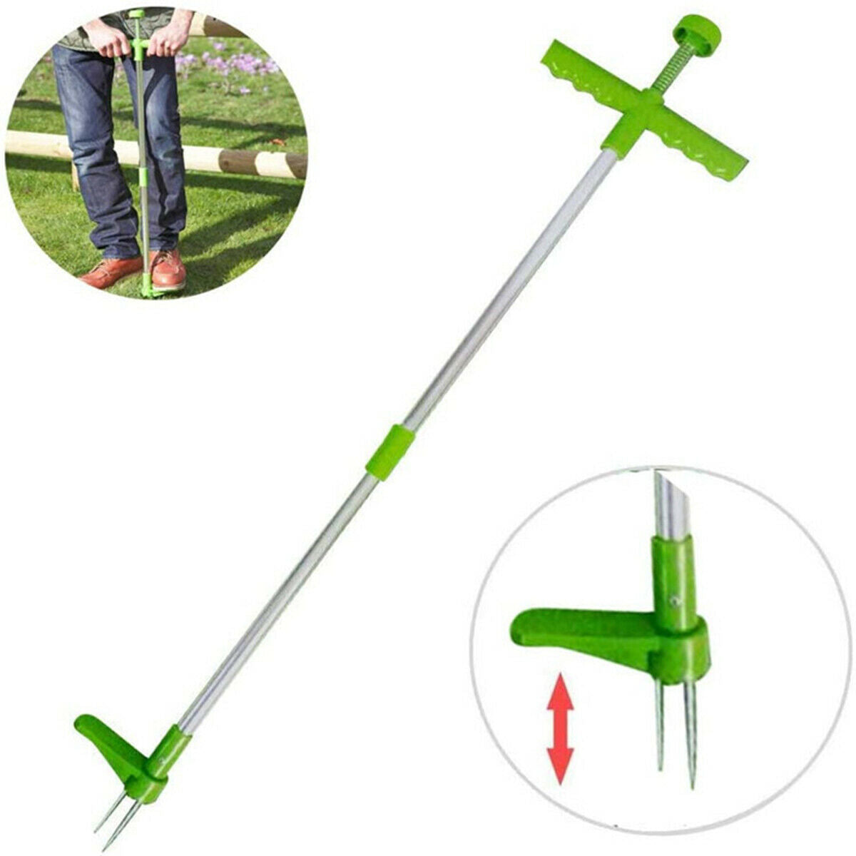 Stand-Up Weeder Twister Twist Garden Grass Lawn Remover Root Removal Tool Puller