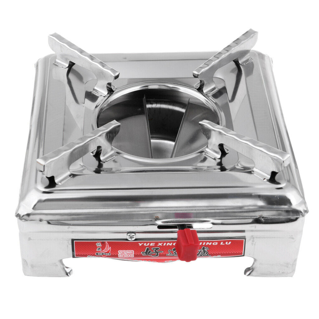 2 Pieces Mini Alcohol Stove Burner Spirit Furnace Square Shape for Fishing