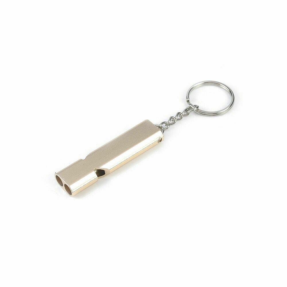 Alloy Aluminum Keychain SOS Emergency Survival Loud Whistle Camping Hiking Toolï¼