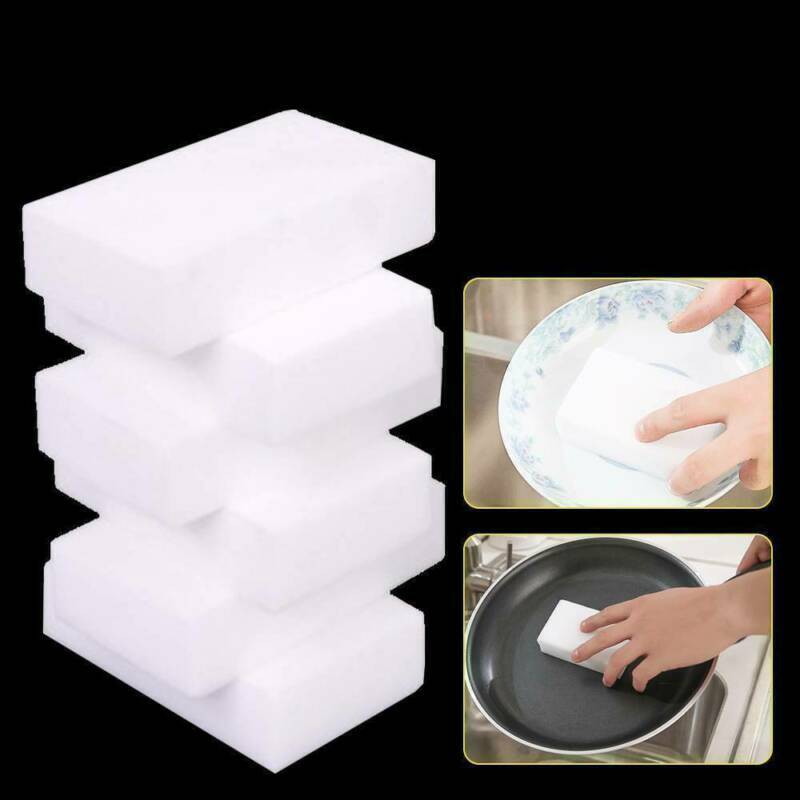 100 Pack Extra Large 1-1/4" Magic Sponge Eraser Melamine Foam Cleaning