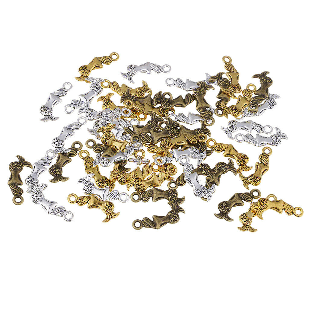 50Pcs Mermaid Charms Pendants DIY for Jewelry Making Crafting Finding Gifts