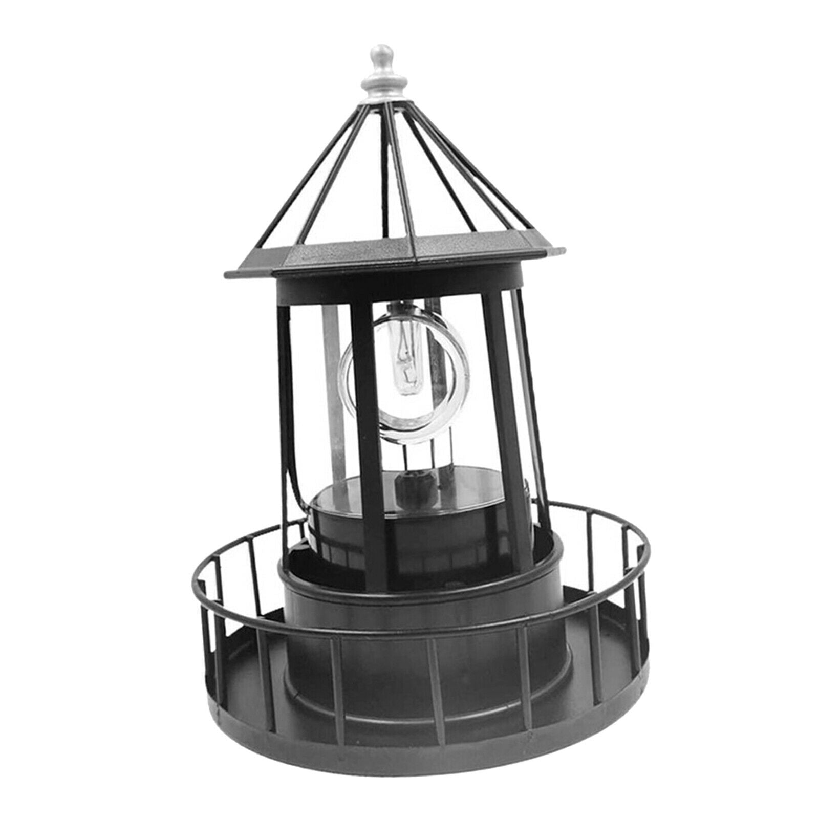 Lighthouse Solar LED Light Rotating Lamp IP65 Waterproof Sensor Garden Decor