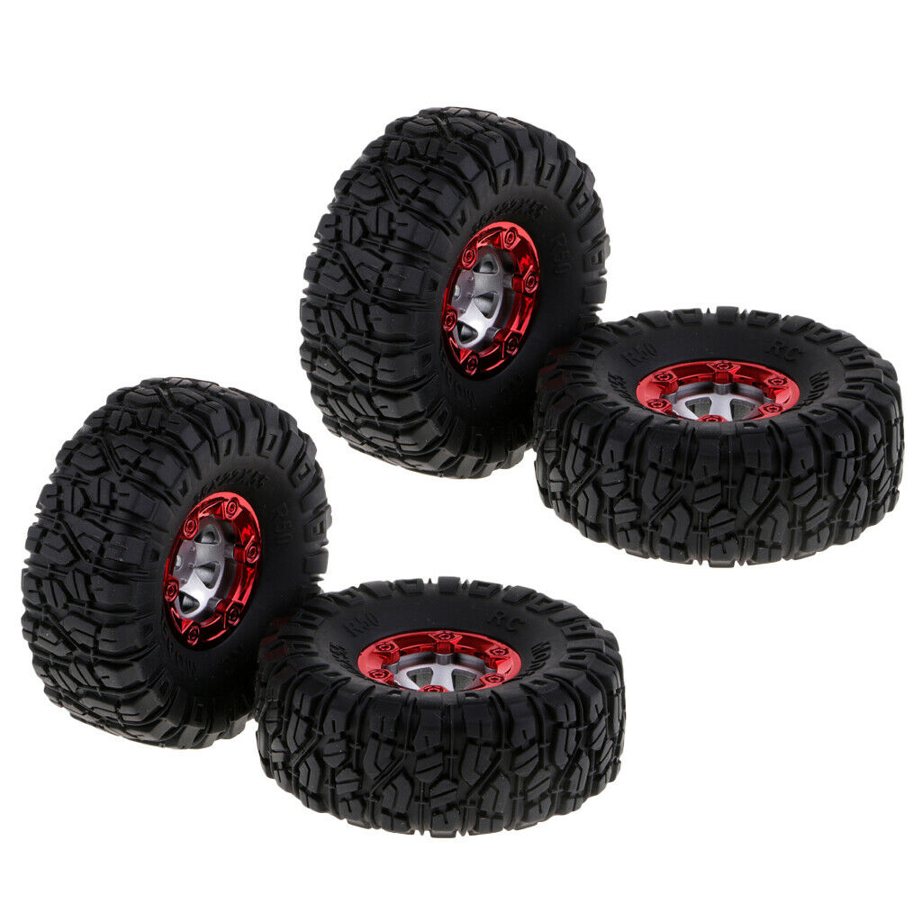 4Pcs Black Rubber Tire 12mm Wheel Nut Rim for 1/12 Wltoys 12428 12423 FY01 FY02