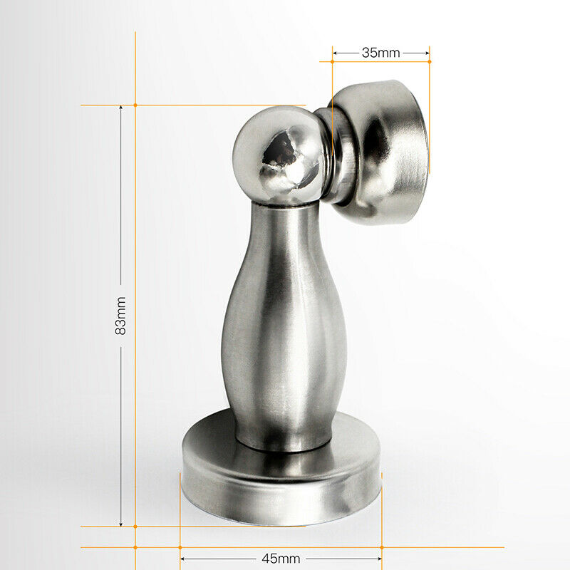 Stainless Steel Door Stopper Wall Suction Magnetic Anti Collision Door Op.l8