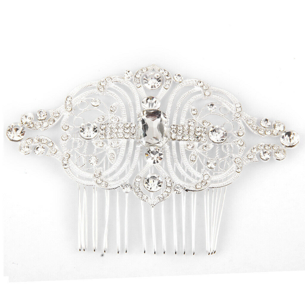 Copper Hair Comb Bridal Wedding Rhinestone Hair Accessories