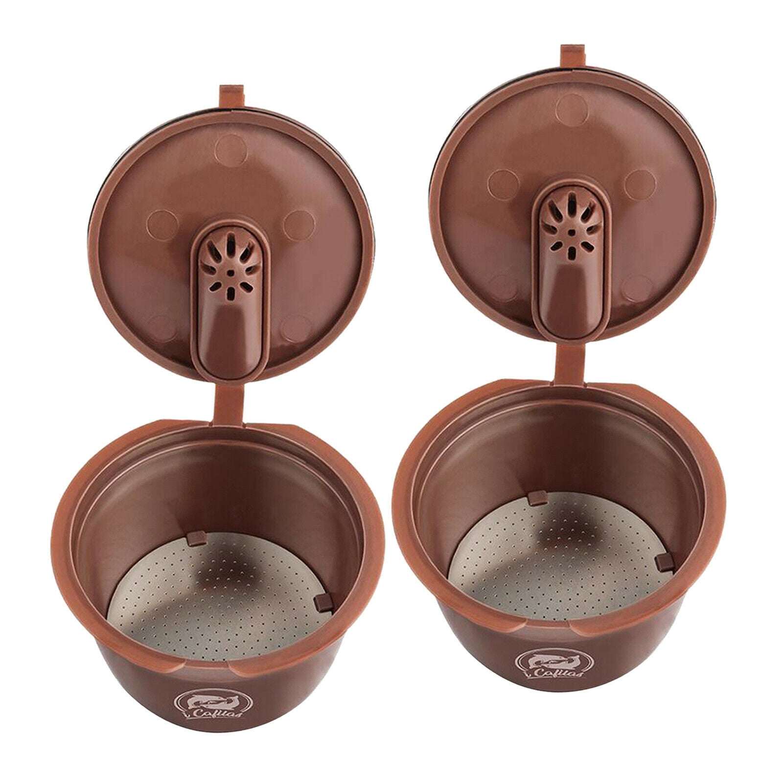 2pcs Household Refillable Coffee Capsule Pod Reusable Filter Pod Durable