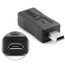 1Pc Micro USB Female to Mini USB Male Adapter Charger Adaptor Converter Black