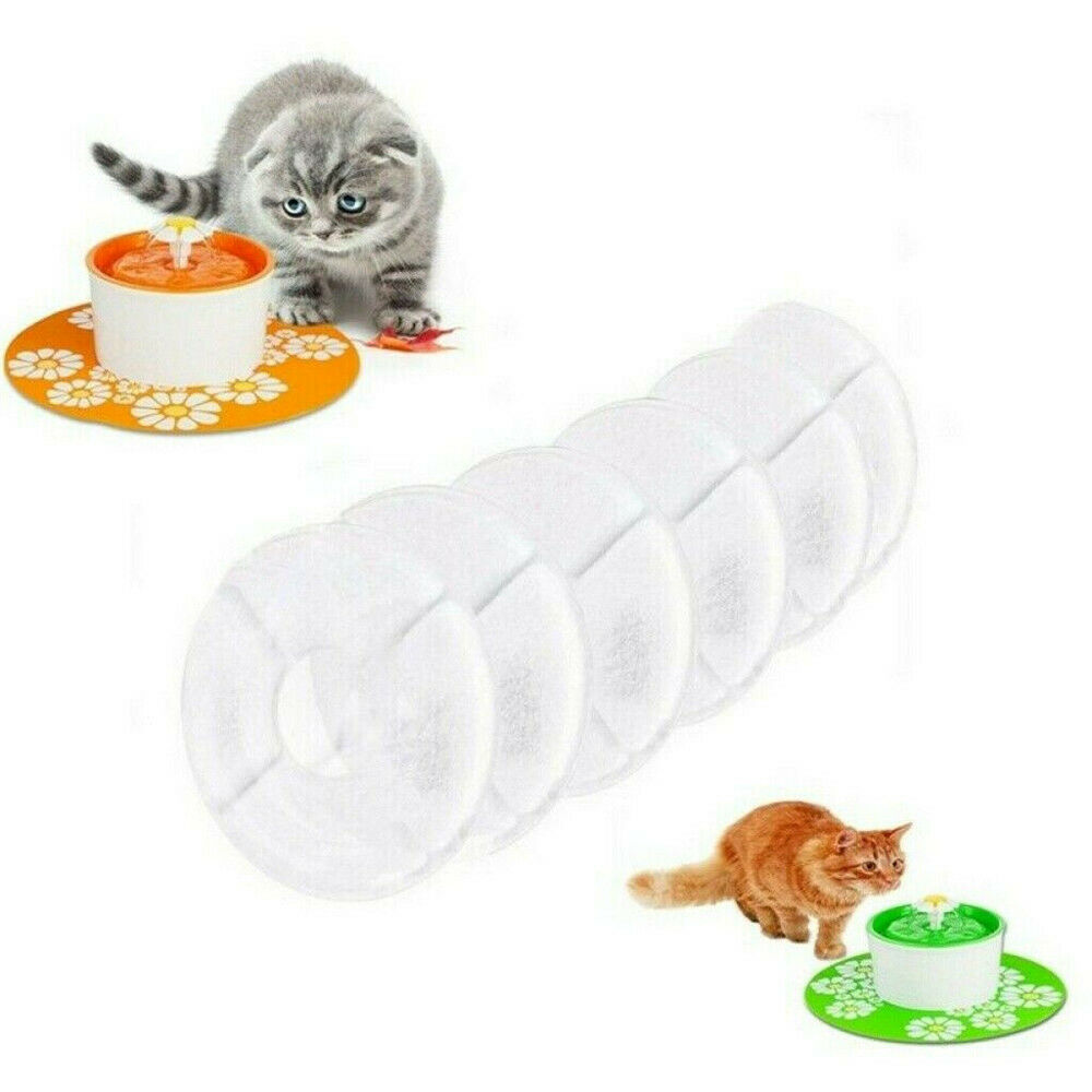 8Pcs Pet Cat Water Fountain Filters for Flower Fountains Replacement Filter US