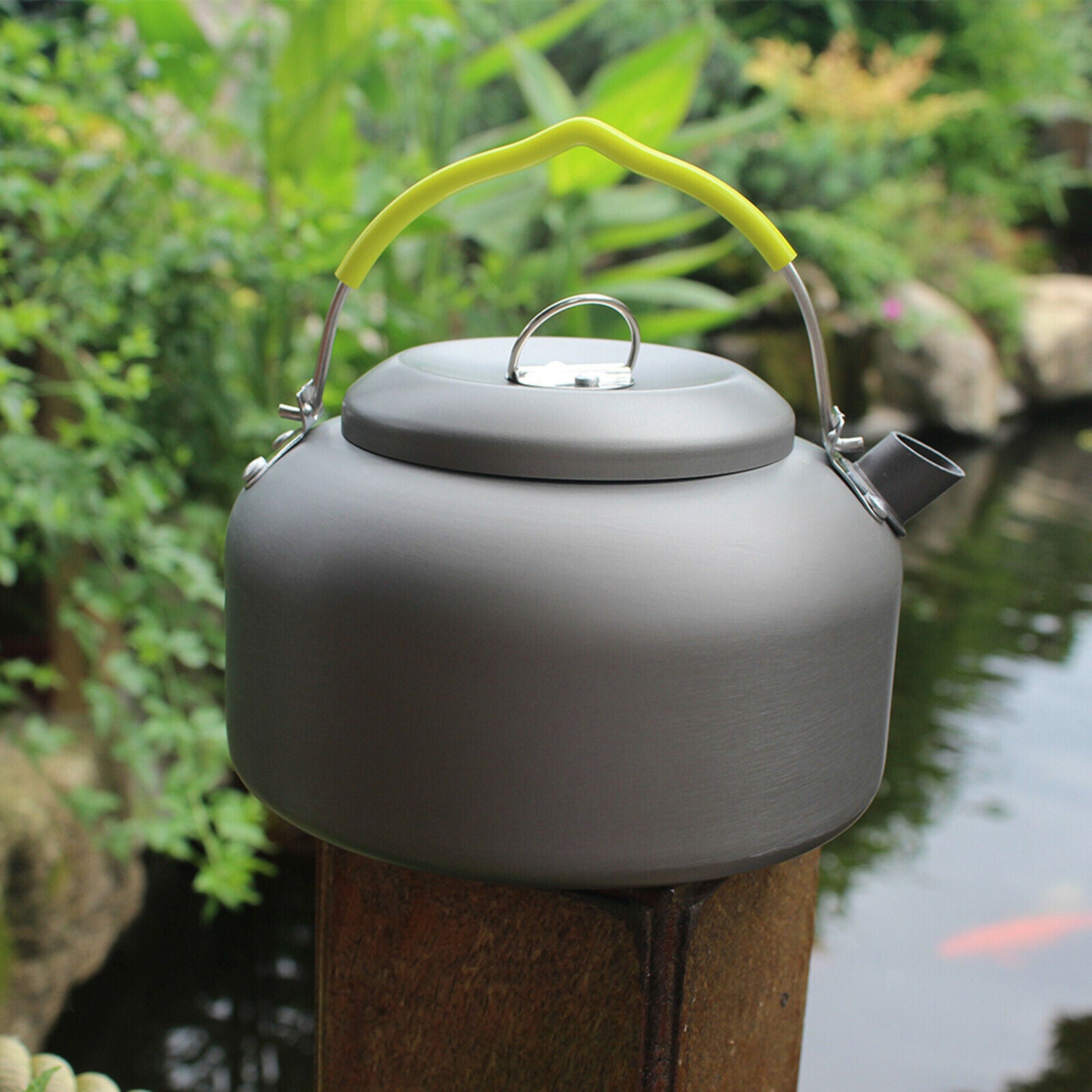 1.3L Portable Camping Kettle Teapot Over Fire Cooking Supplies Lightweight