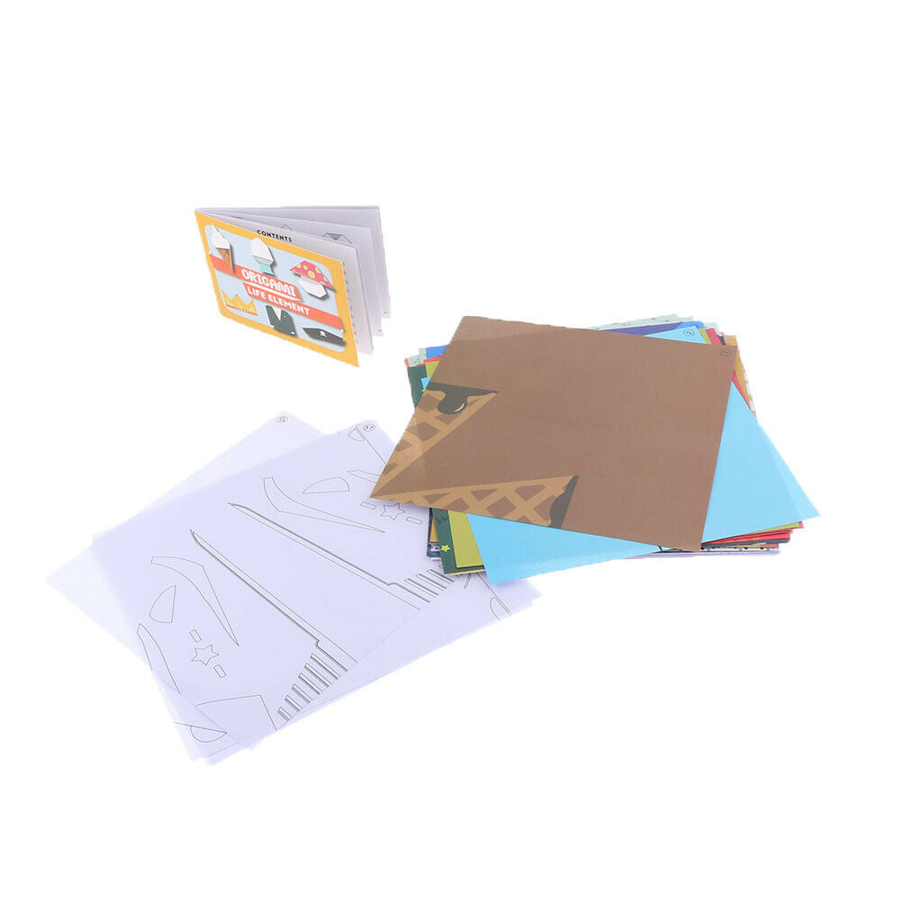 Origami Paper Life Elements - 60 Sheets Square Easy to Fold Paper for Beginner