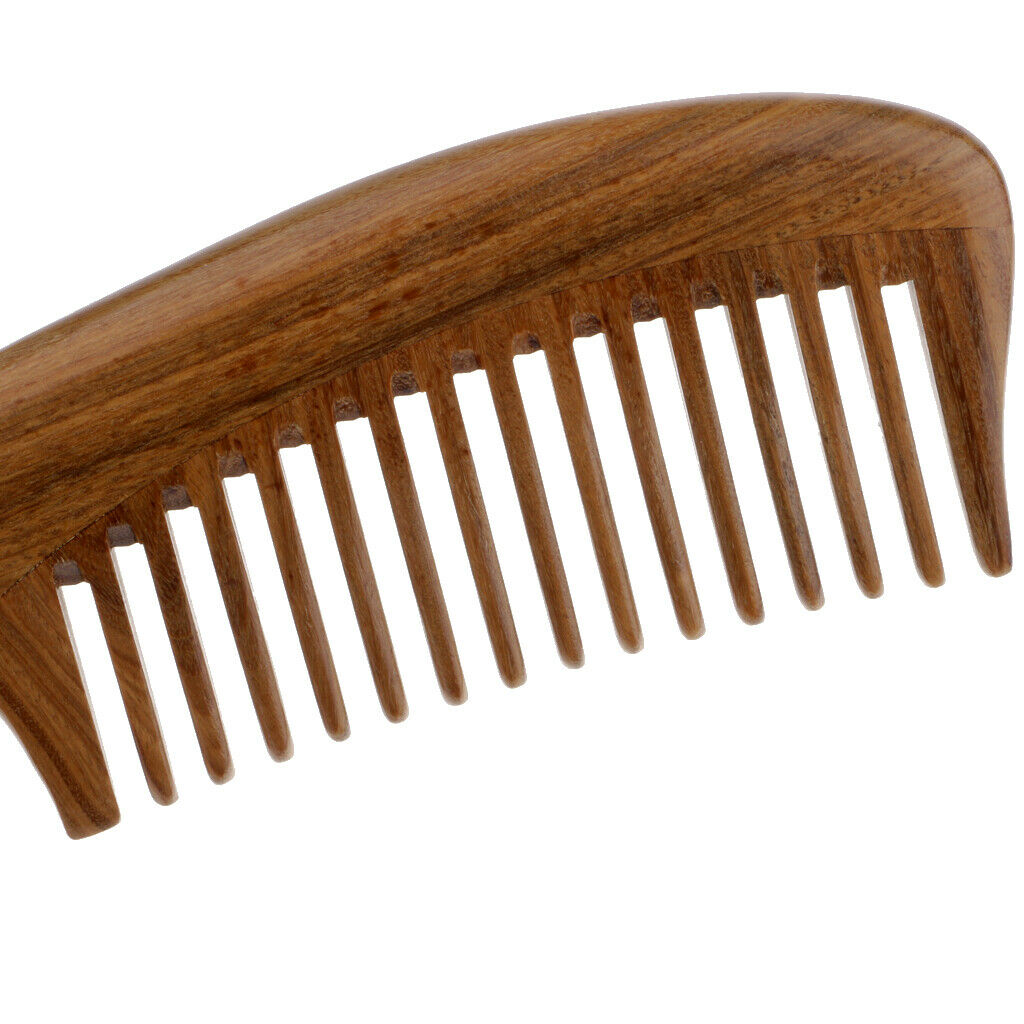 Natural Green Sandalwood Scent Wooden Comb Handmade Massage Hair Care Comb