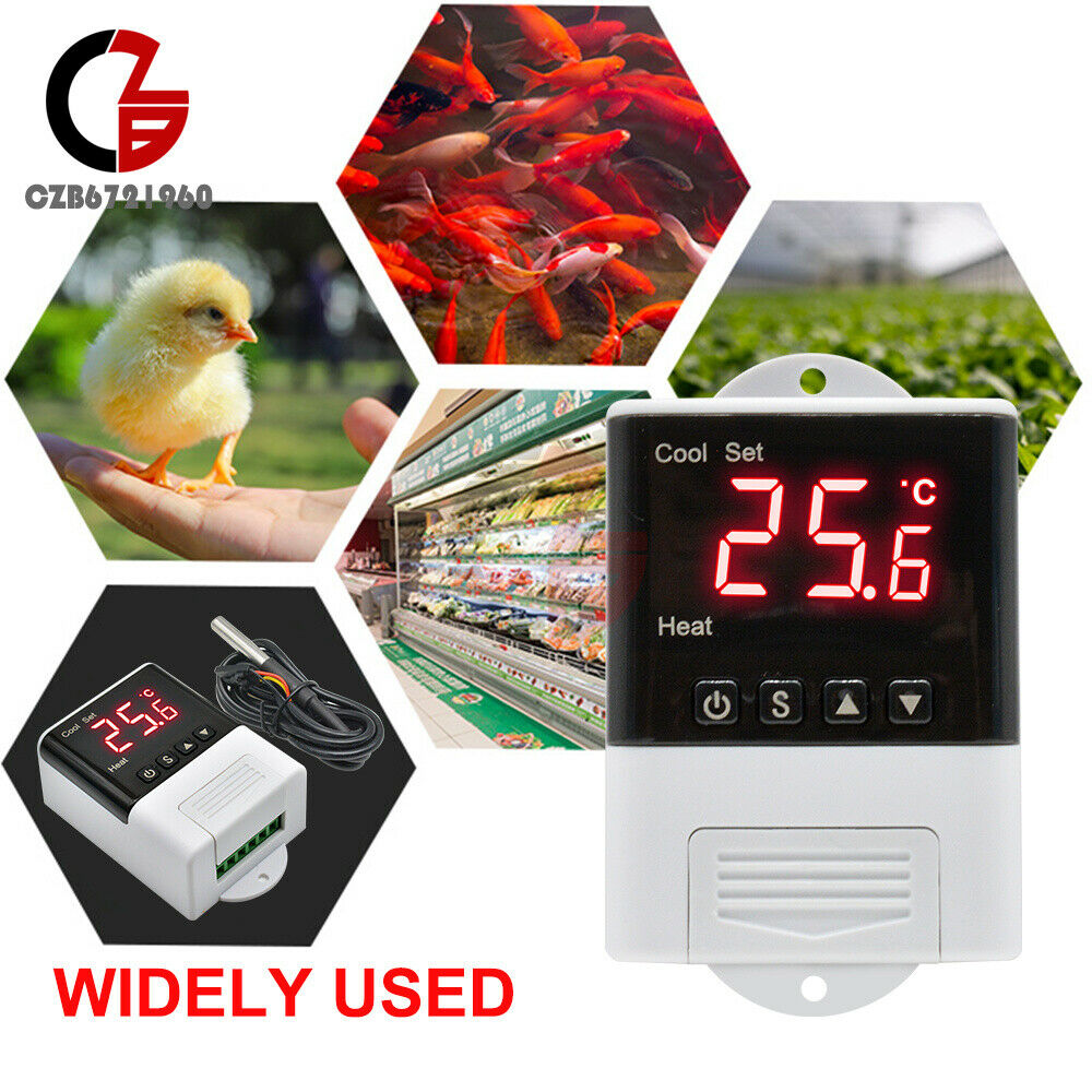 DTC2200 AC110V-220V Digital LED Temperature Controller Thermostat SensorCable