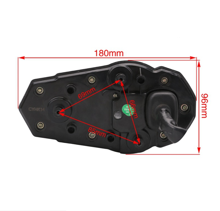 Super Clear LED Background Display Motorcycle Integrated Meter Gauge Waterproof