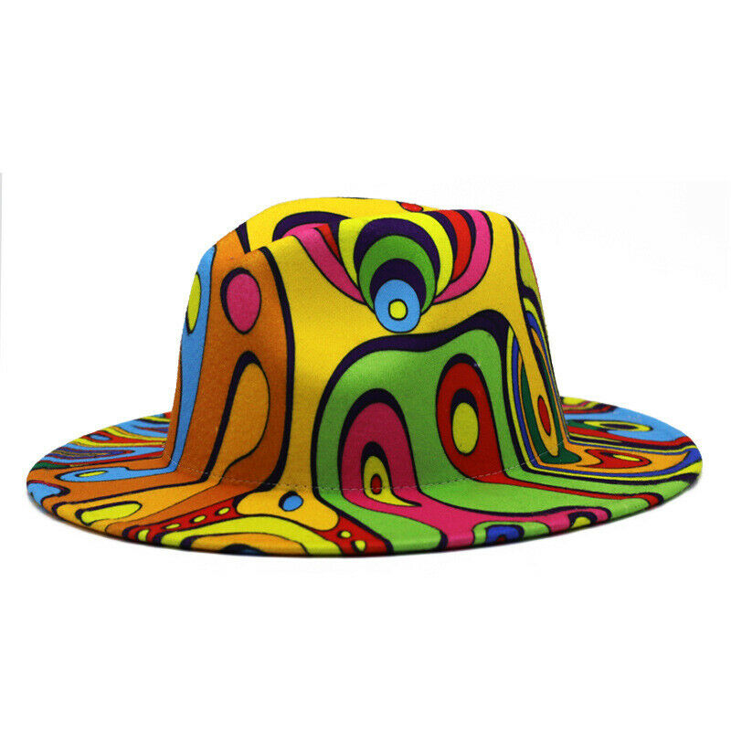 Women Men Trilby Fedora Hat Cap Jazz Panama Cowboy Stetson Wide Brim Retro