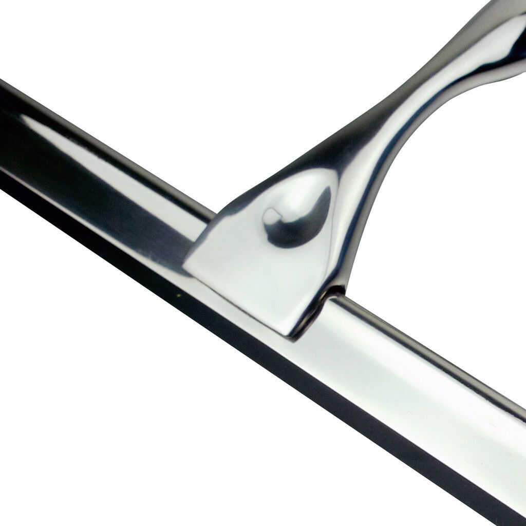 2x Stainless Steel Shower Squeegees with Suction Base Holder for Home Mirror