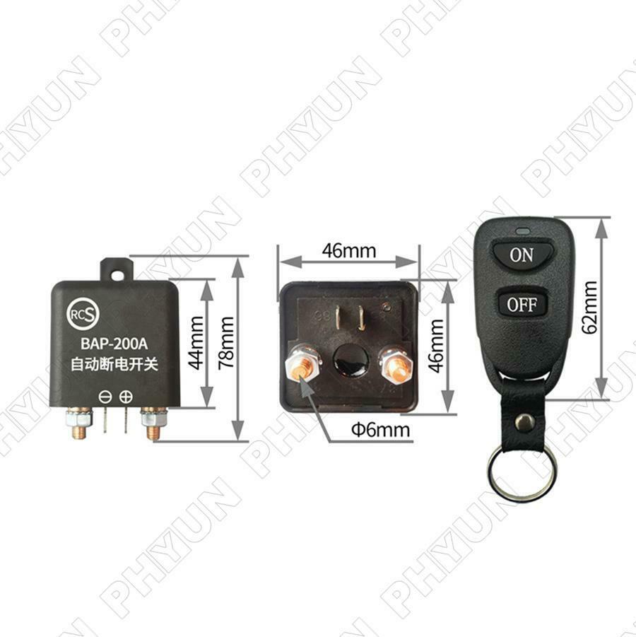 12V Car SUV Battery Disconnect Cut Off Isolator Master Switches + Remote Control