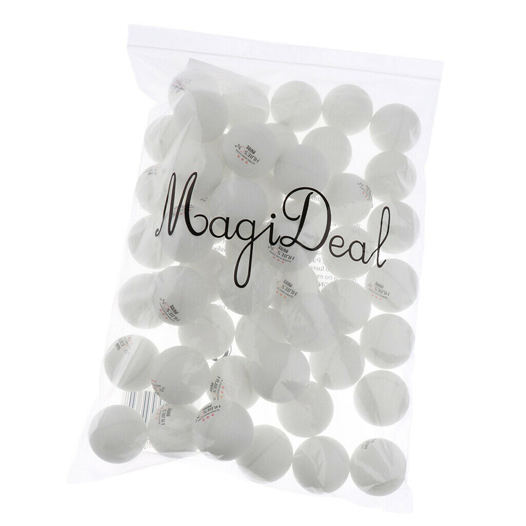 50pcs   table tennis balls white for training match, 40 mm