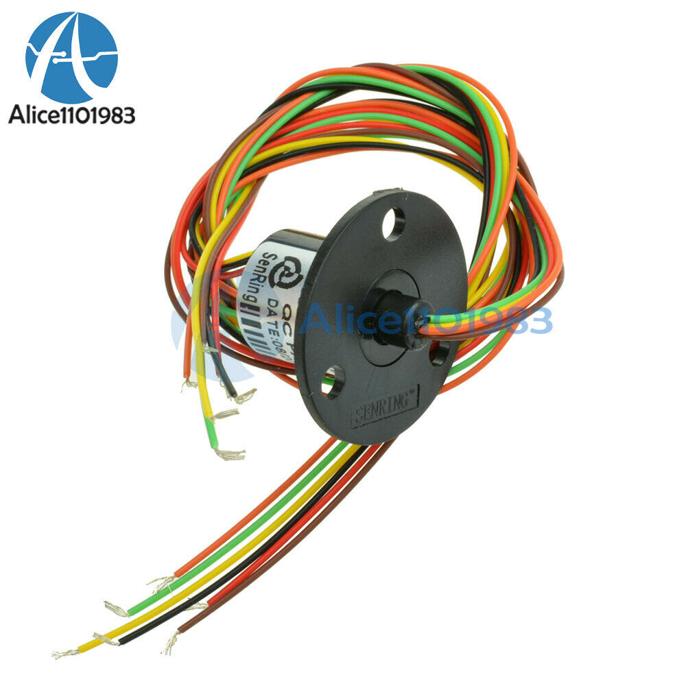 5PCS 12.5mm 300Rpm 6 Circuits Wires Capsule Slip Ring AC 240V Test Equipment