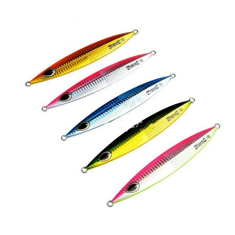 5pcs/set Fishing Lure Glow Metal Jigging Lure Slow Pitch Jigs Snapper 17cm/200gs
