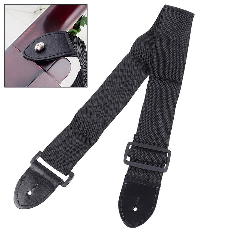 68cm-124cm Universal Guitar Strap Adjustable Nylon Guitar Belt with PU Le.l8