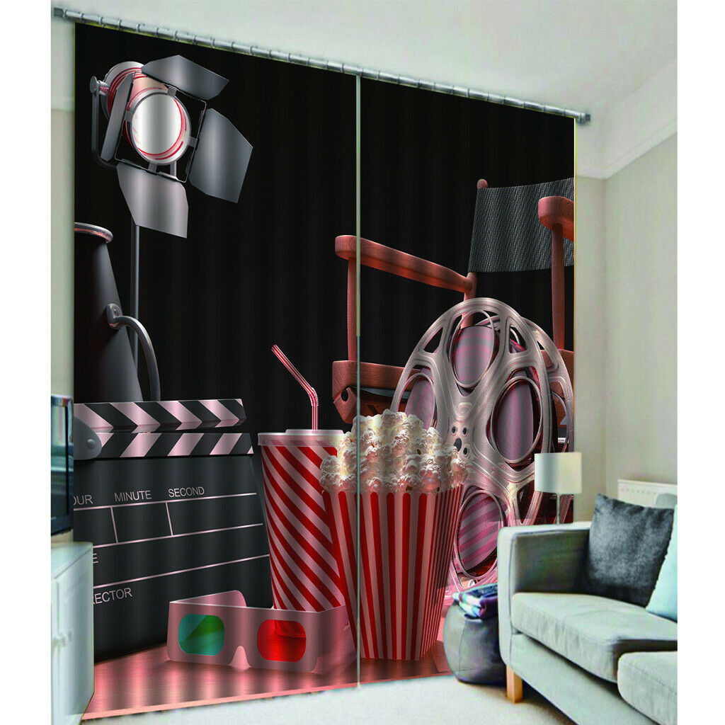 Home Bedding Window Curtain Room Blackout Darkening Drapes 2 Panel S
