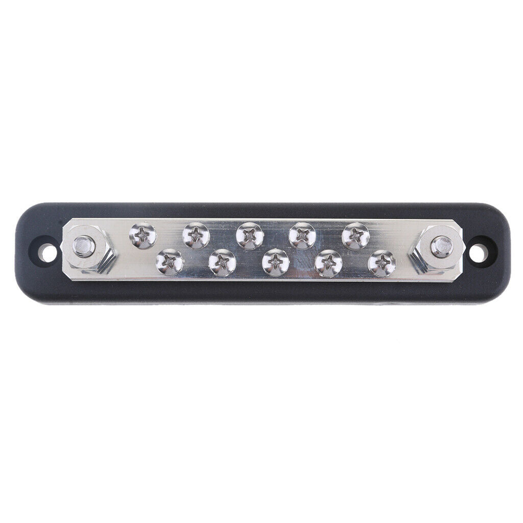 Stainless Steel Bus-Bar Electrical Terminal Junction 10P for Boat Marine RV