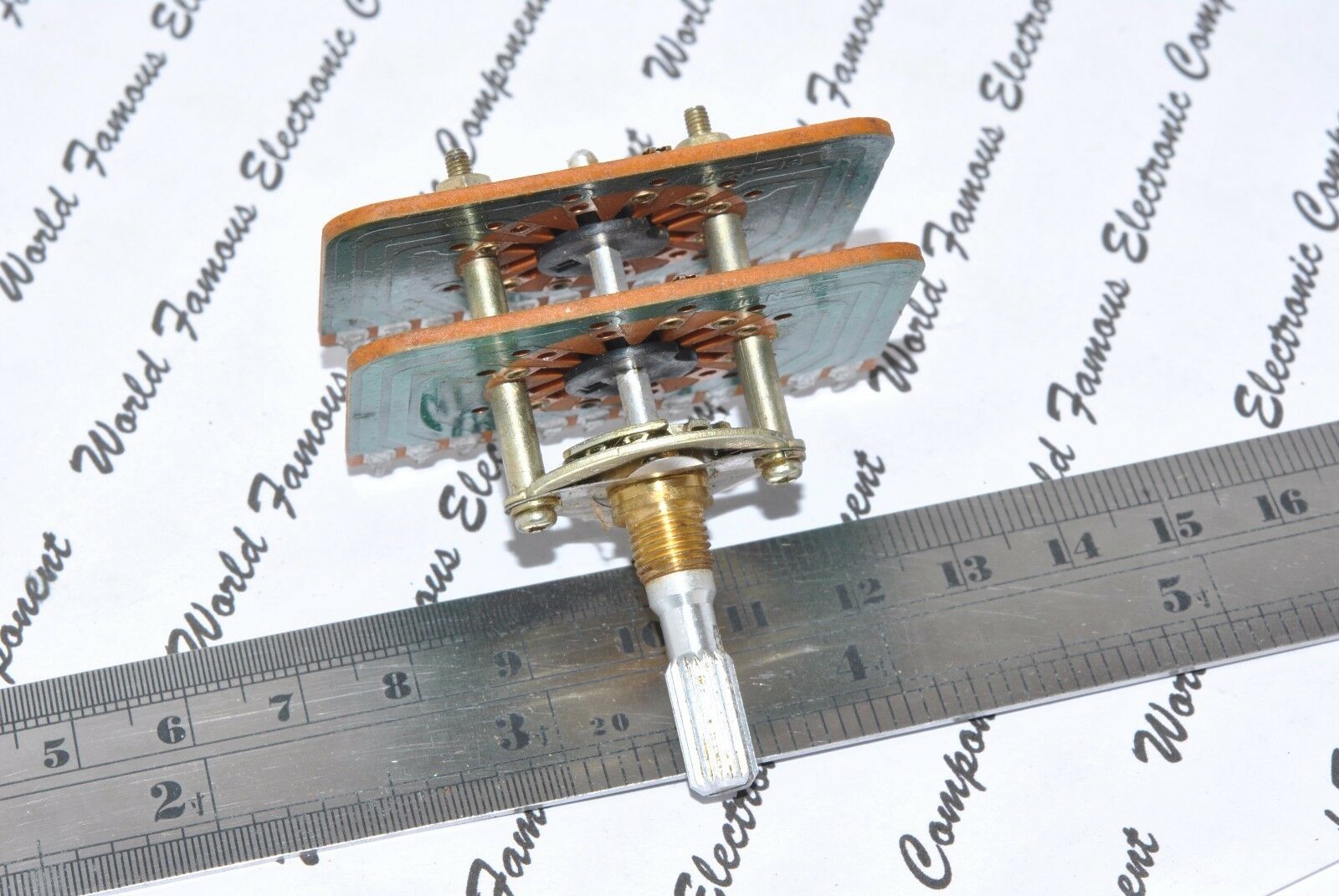 1pcs - ALPS HCN-18 Rotary 2-Wafer 4-Pole 3-Position Switch Made in JAPAN