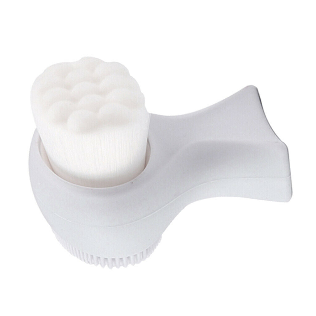 Handheld Double-sided Face Cleansing Brush Silicone Deep Cleaning Brush