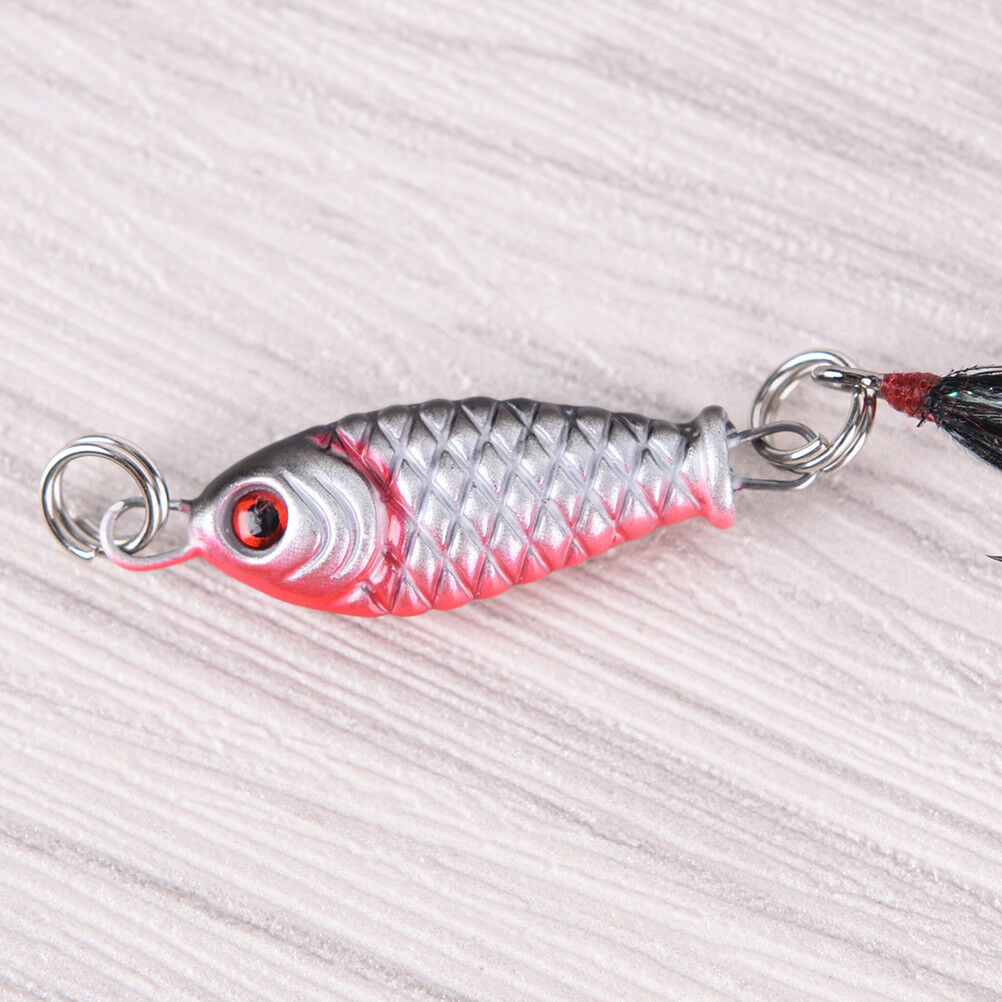4X Lot Hard Metal Fishing Lures Cranks Bait Small Minnows Lure Bass Tackl.l8