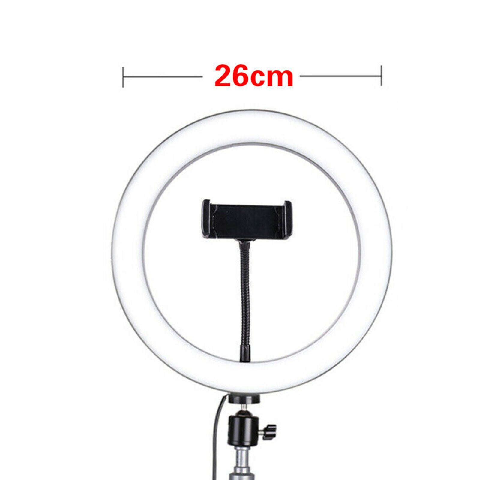 Dimmable 5500K LED Camera Ring Fill Light Photo Phone Video Selfie Annular Lamp
