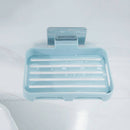 Wall Mounted Soap Dish Holder Storage Box Drain Tray Shower Bathroom Plate Home