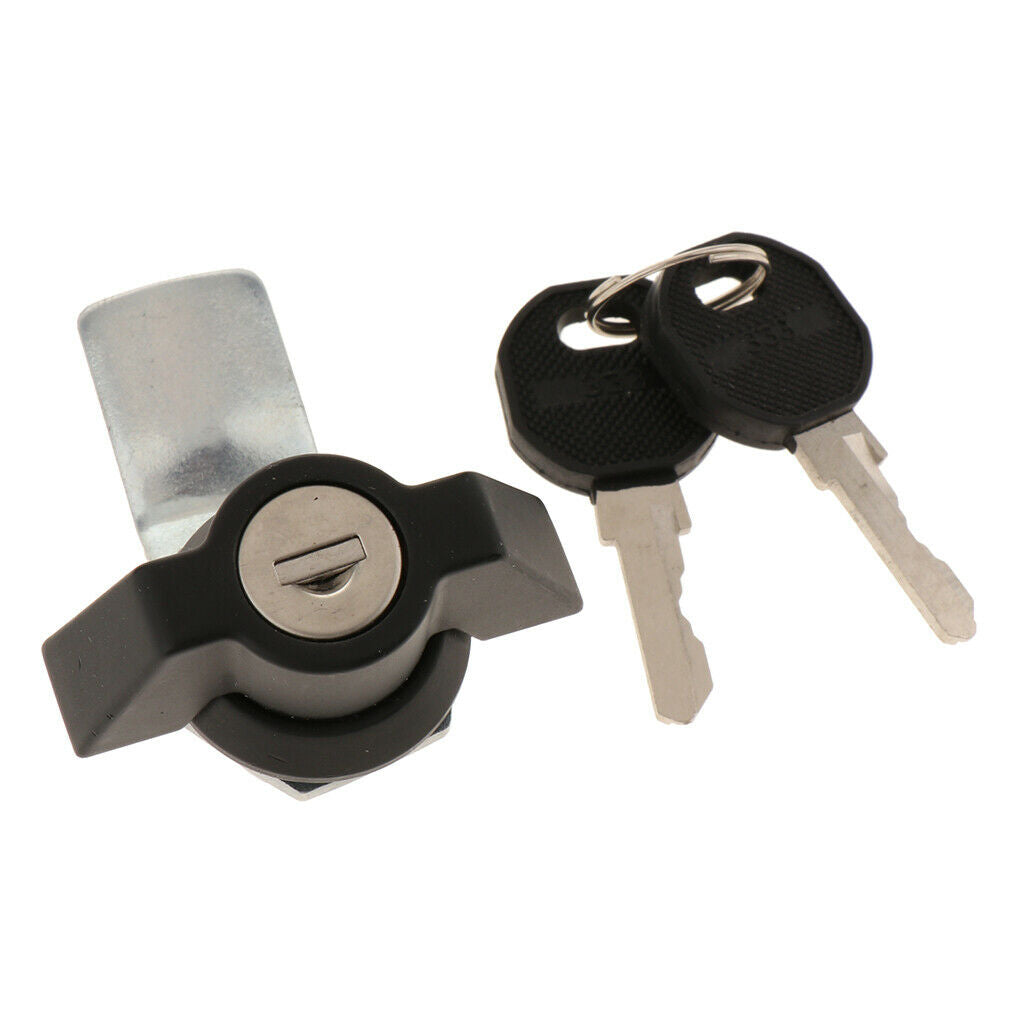 Metal Toolbox Lock Turning Lock w 2 Keys for Control Cabinet Caravan Trailer