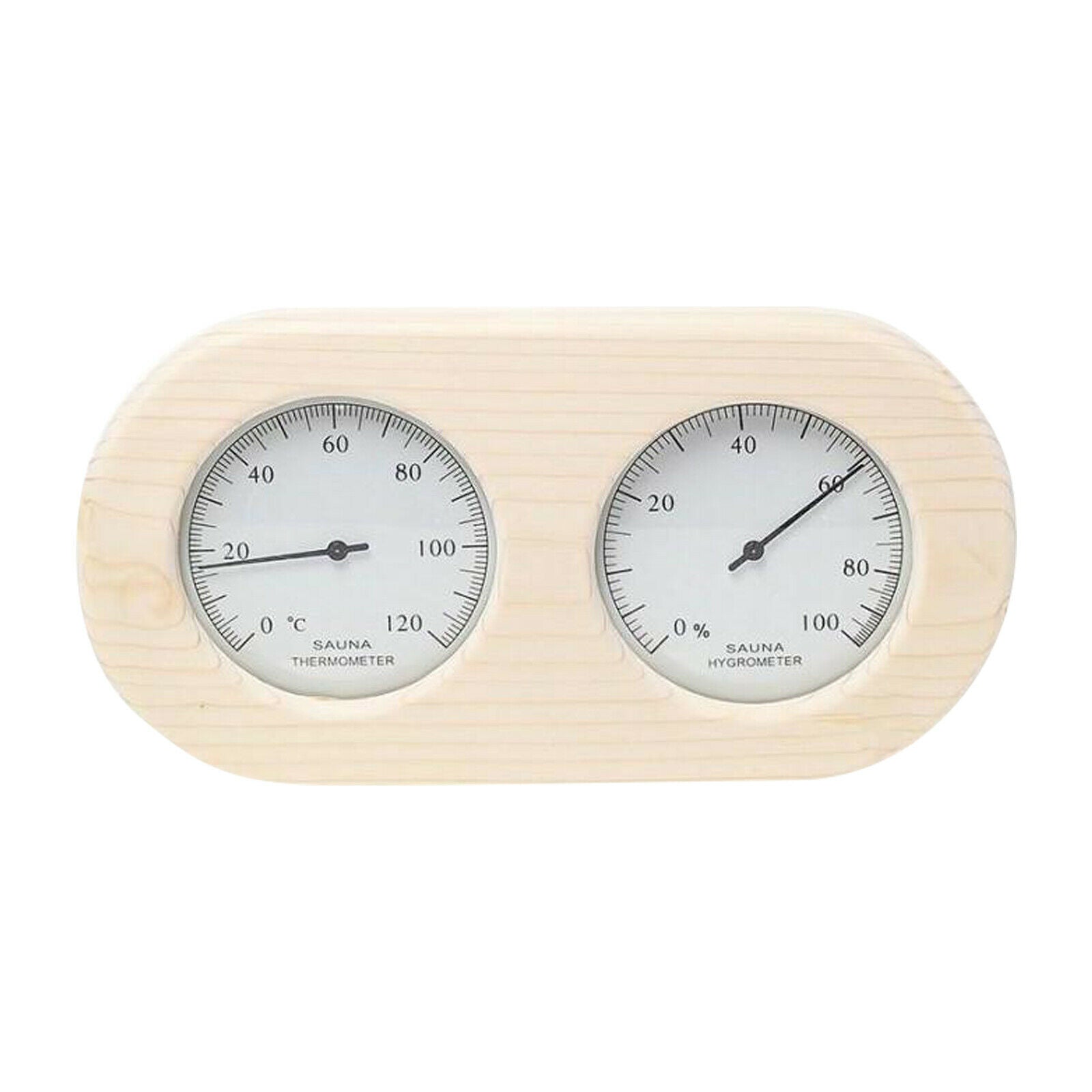 2-in-1 Indoor Wood Thermometer Hygrometer Sauna Room Steam Room Accessories