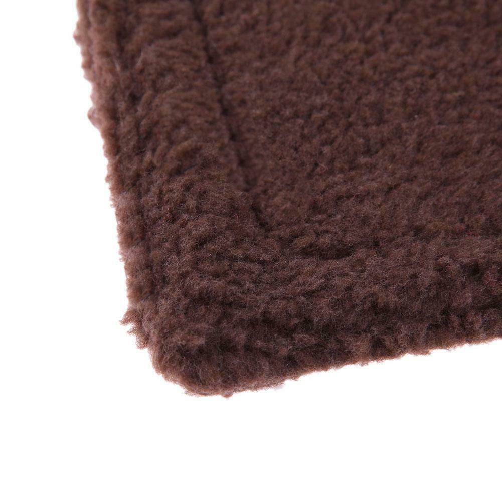 Plush Pet Hamster Cushion Mat Squirrel Blanket Guinea Pig Bed (Dark Brown)