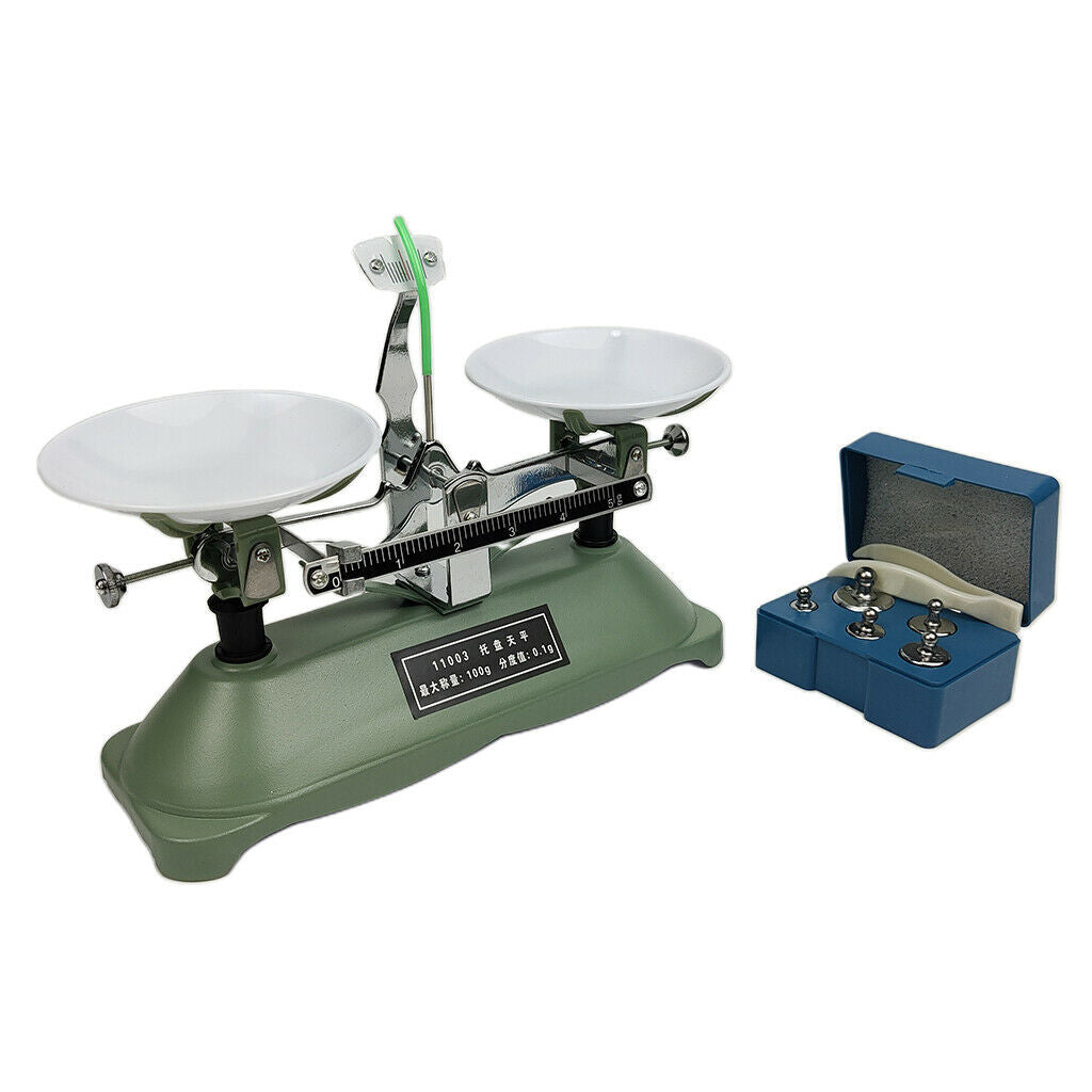 1pc 100g Table Balance Scale Class Teaching Lab Supplies 1/10g w/ Tray