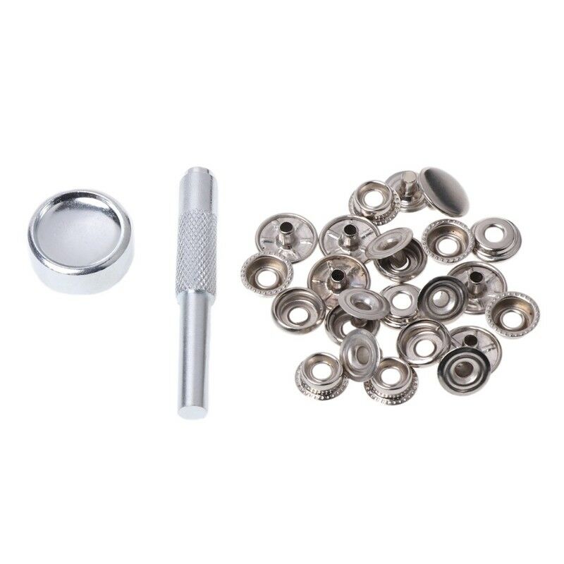 Metal Snap Fastener with 6 Fasteners Kit Press Studs Button Tool Set DIY Craft
