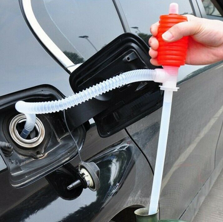 2-Piece Gasoline  Pump Manual Siphon Pumping Kit Car Emergency Supplies