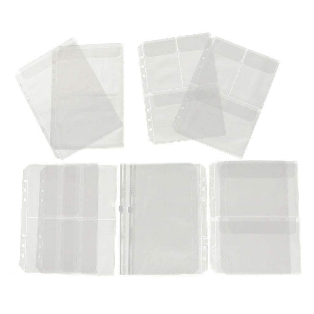 10Pcs Trading Card Sleeves Storage Wallets Album Pages, Transparent Game Card