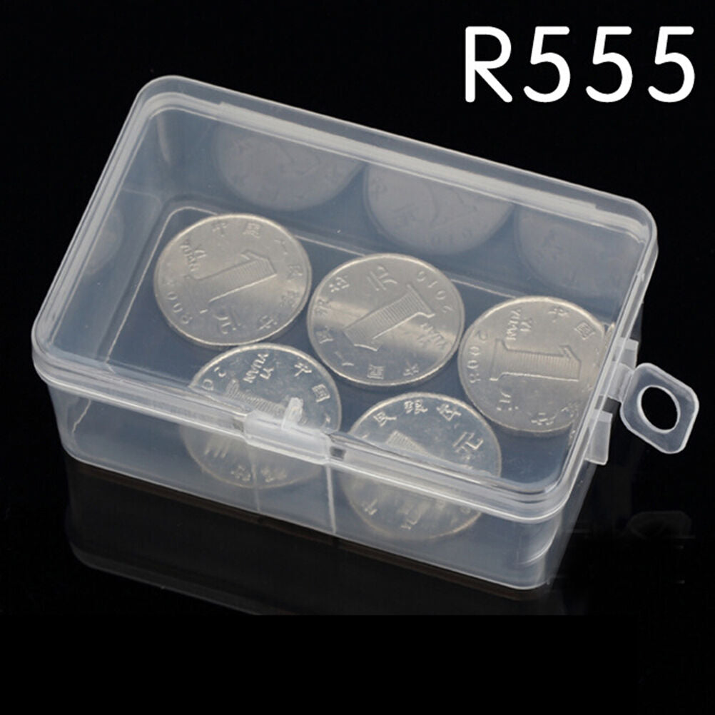 Plastic Transparent Storage Box Collection Container Case Part Box With Ho.l8