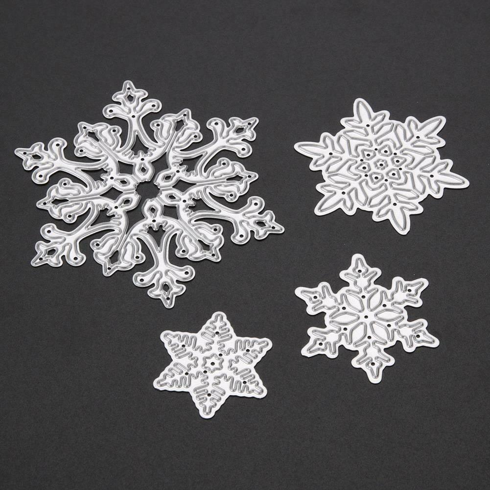 4pcs Christmas Snowflake Scrapbooking Album Paper Card Diary Hand Craft A#S