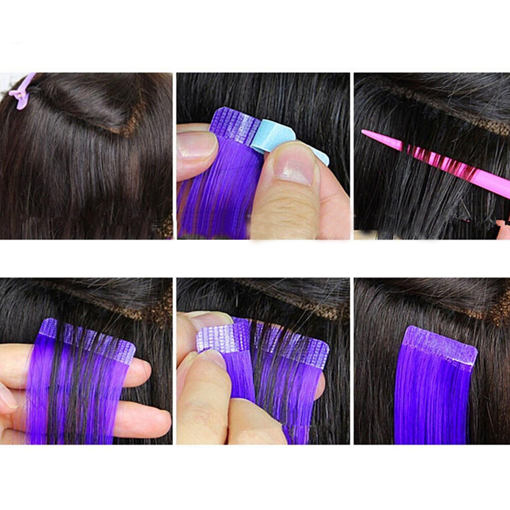 12Tabs Precut Super Double Sided Tape Weft Tape-in Hair Extension Replace.l8