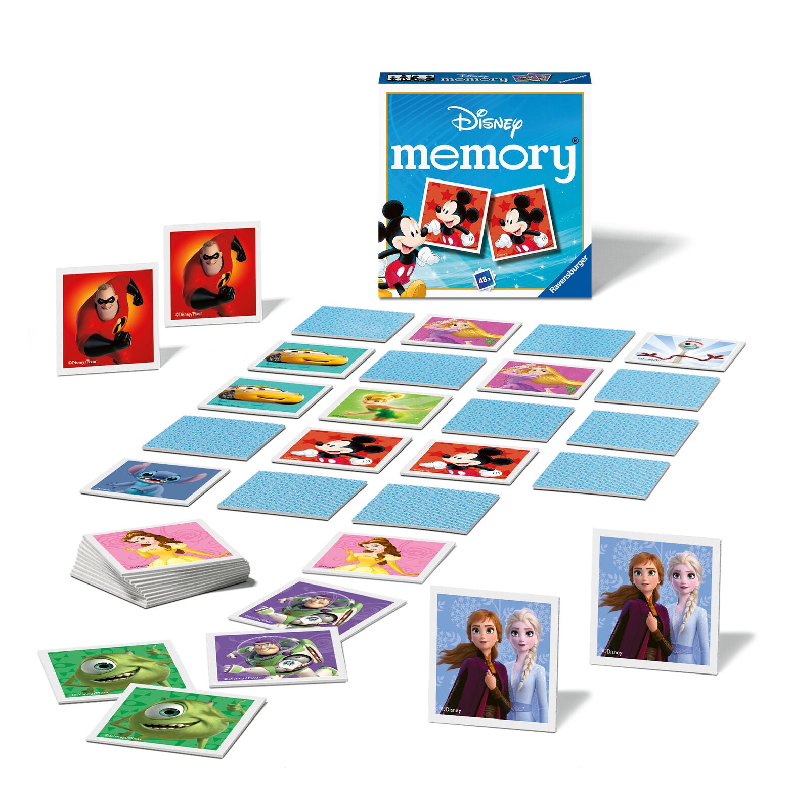 24560 Ravensburger Disney Classic Mini Memory Snap Pairs Card Game Children 3yr+
