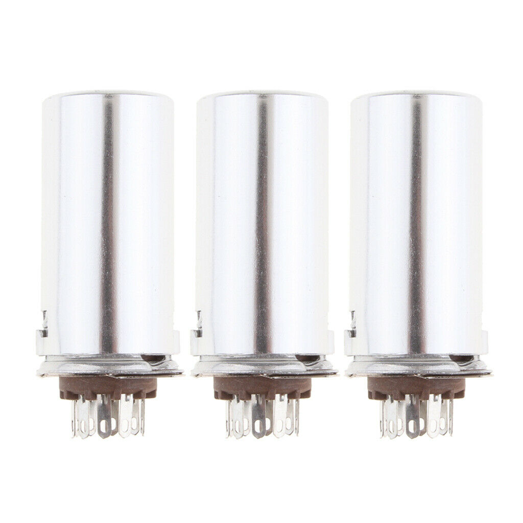 3x 9Pin Vacuum Tube Socket W/ Aluminum  For 12AX7 12AU7 E88CC 6922 6n1