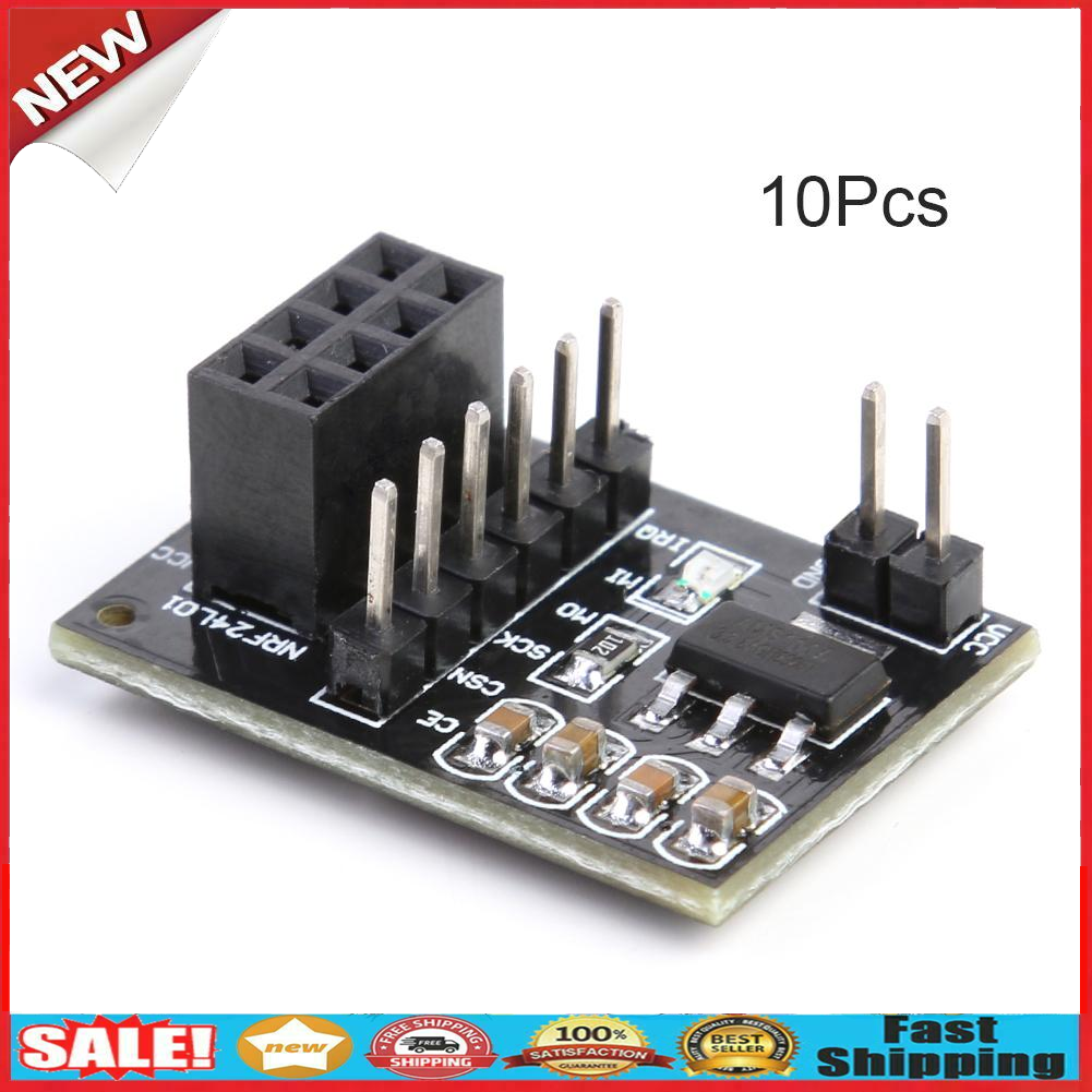 10pcs 3.3V Wireless Adapter Module Socket Adapter Board for 8Pin NRF24L01 @