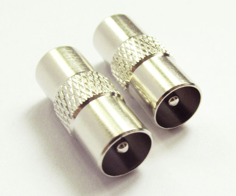 6pcs Metal TV Connector Male Plug to Male Plug TV Adapter NEW